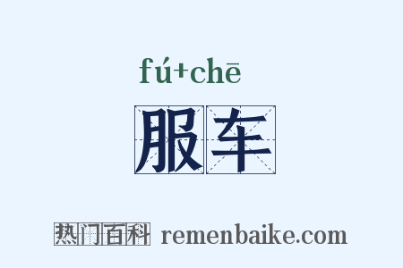 服车是什么意思的图片